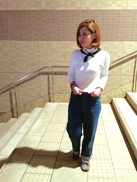 「モカシン」｜noguchiさん（レディース・158cm）の冬コーディネート