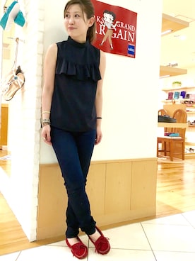 「ミネトンカ」｜noguchiさん（レディース・158cm）の夏コーディネート