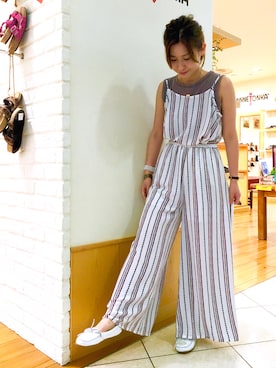 「アイテム（モカシン/デッキシューズ）」を使った、noguchiさん（レディース・159cm）の夏コーディネート