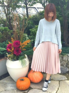 유카⑅⃝さん（レディース・156cm）の秋コーディネート