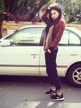 「Gozo（ゴソ）のアイテム（その他アウター）」を使った、慢さん（レディース・167cm）の春コーディネート