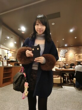 「SNIDEL（スナイデル）のアイテム（ピーコート）」を使った、selenakuo さん（レディース・160cm）の冬コーディネート