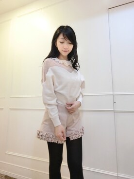 「LILY BROWN（リリーブラウン）のアイテム（カーゴパンツ）」を使った、selenakuo さん（レディース・160cm）の冬コーディネート