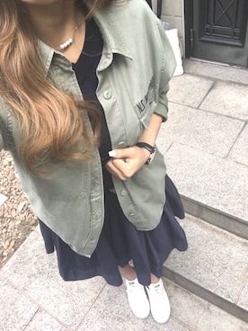「ダニエルウェリントン」｜「アイテム（ブルゾン）」を使った、Sakuraさん（レディース・167cm）の夏コーディネート