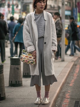 「TAIPEI」｜「アイテム（ダウンジャケット/コート）」を使った、Ruby Ngさん（レディース・153cm）の秋コーディネート