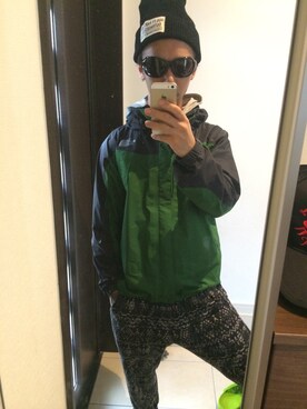「THE NORTH FACE（ザノースフェイス）のアイテム（マウンテンパーカー、グリーン系）」を使った、kazさん（メンズ・165cm）の秋コーディネート