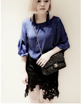 「wearsg」｜「アイテム（ハンドバッグ）」を使った、stylist/evonchngさん（レディース・157cm）の秋コーディネート