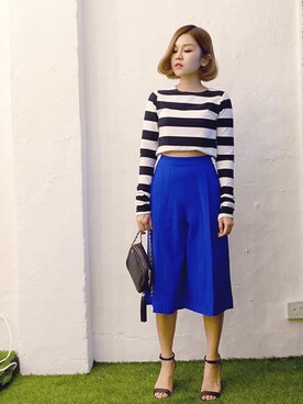 「wearsg」｜「アイテム（ハンドバッグ）」を使った、stylist/evonchngさん（レディース・157cm）の秋コーディネート