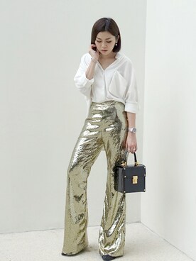 「wearsg」｜「アイテム（ハンドバッグ）」を使った、stylist/evonchngさん（レディース・157cm）の冬コーディネート