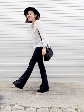 「wearsg」｜「アイテム（ハンドバッグ）」を使った、stylist/evonchngさん（レディース・157cm）の秋コーディネート