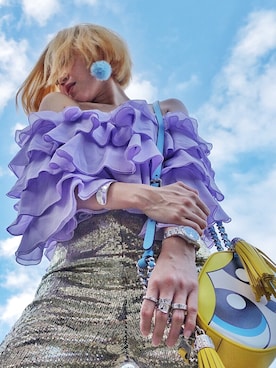 「wearsg」｜「アイテム（ハンドバッグ）」を使った、stylist/evonchngさん（レディース・157cm）の春コーディネート