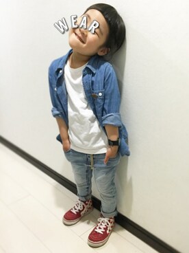 「アイテム（腕時計）」を使った、Saku＊Hanaさん（キッズ・100cm）の春コーディネート