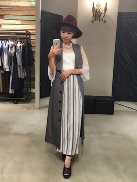 「Marjorie（マージョリー）のアイテム（ジャケット/アウター）」を使った、彭喵さん（レディース・150cm）の夏コーディネート