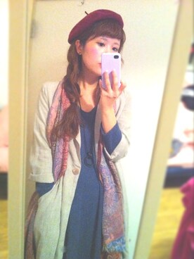 「niko and...（ニコアンド）のアイテム（ステンカラーコート）」を使った、いろかさん（レディース・161cm）の冬コーディネート