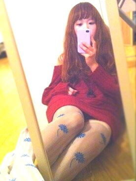 「アイテム（タイツ/ストッキング、ベージュ系）」を使った、いろかさん（レディース・161cm）の冬コーディネート