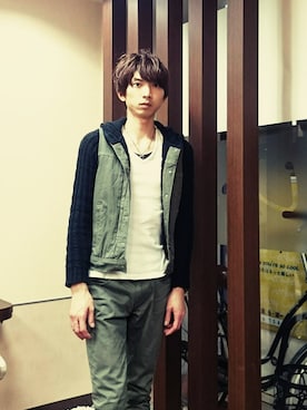 「Heather（ヘザー）のアイテム（ジャケット/アウター）」を使った、sh0taさん（メンズ・178cm）の冬コーディネート