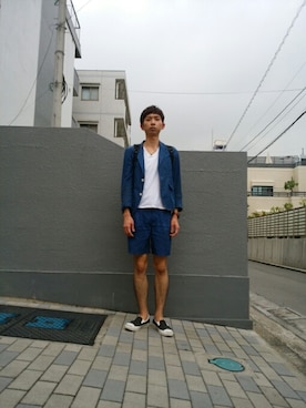 「柄物」｜「アイテム（その他）」を使った、sh0taさん（メンズ・178cm）の夏コーディネート