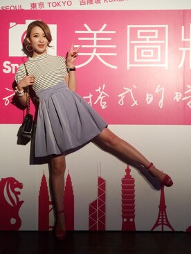「拼接」｜Kerina*薛妞妞さん（レディース・161cm）の夏コーディネート