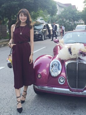 「style'O closet（スタイルオークローゼット）のアイテム（つなぎ/オールインワン）」を使った、Kerina*薛妞妞さん（レディース・161cm）の夏コーディネート