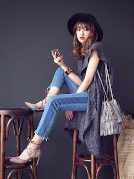 「kerina style」｜Kerina*薛妞妞さん（レディース・161cm）の秋コーディネート