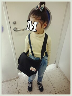 「おだんごヘア」｜「アイテム（ジャケット/アウター）」を使った、Mirinさん（キッズ・120cm）の冬コーディネート