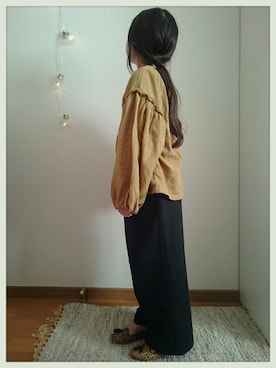 「バルーンスリーブ」｜Mirinさん（キッズ・120cm）の冬コーディネート