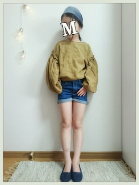 「バルーンスリーブ」｜Mirinさん（キッズ・120cm）の春コーディネート
