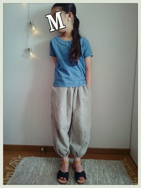「グレーパンツ」｜Mirinさん（キッズ・120cm）の春コーディネート