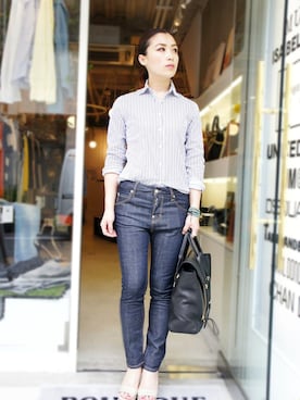 「DSQUARED2（ディースクエアード）のアイテム」を使った、KOKOROさん（レディース・163cm）の夏コーディネート