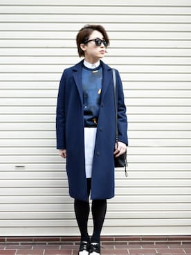 「MSGM（エムエスジーエム）のアイテム（ジャケット/アウター）」を使った、KOKOROさん（レディース・163cm）の冬コーディネート