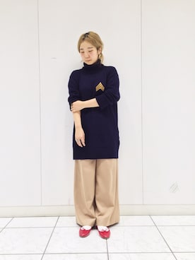 「analog lighting（アナログライティング）のアイテム」を使った、ぽこさん（レディース・158cm）の冬コーディネート