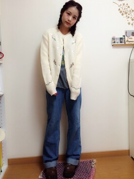 「STYLENANDA（スタイルナンダ）のアイテム（ブーツ）」を使った、安中亜美さん（レディース・148cm）の秋コーディネート