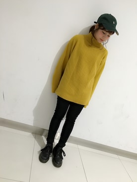 「DOUBLE NAME（ダブルネーム）のアイテム」を使った、安中亜美さん（レディース・148cm）の冬コーディネート