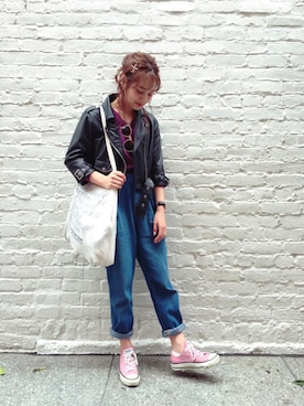 安中亜美さん（レディース・148cm）の冬コーディネート