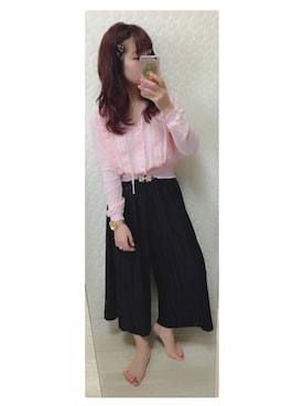 「アイテム（MA-1）」を使った、安中亜美さん（レディース・148cm・20代）の春コーディネート