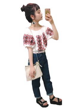 安中亜美さん（レディース・148cm）の夏コーディネート