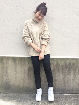 安中亜美さん（レディース・148cm）の秋コーディネート