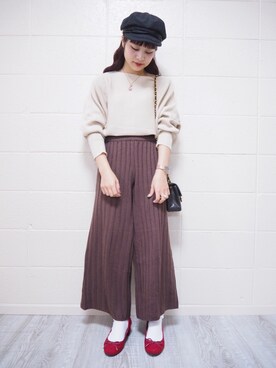 安中亜美さん（レディース・148cm）の秋コーディネート