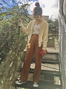 安中亜美さん（レディース・148cm）の冬コーディネート