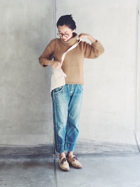 「CANVAS.（キャンバス）のアイテム」を使った、おまつさん（レディース・163cm）の秋コーディネート