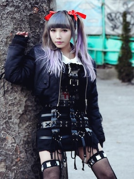 「adidas Originals by JEREMY SCOTT（アディダスオリジナルスバイジェレミースコット）のアイテム（ジャケット/アウター）」を使った、MiRichan_44歳さん（レディース・148cm）の冬コーディネート