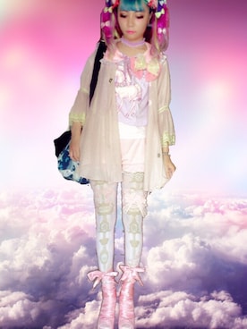 「milklim（milklim）のアイテム（Tシャツ/カットソー）」を使った、MiRichan_43歳さん（レディース・148cm）の夏コーディネート