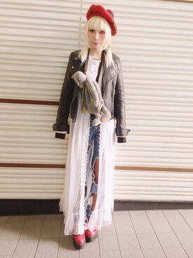 「クマバッグ」｜MiRichan_43歳さん（レディース・148cm）の冬コーディネート