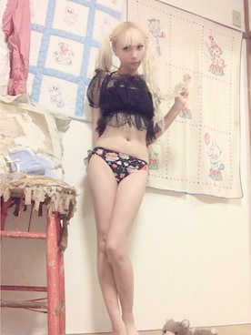 「アイテム（水着）」を使った、MiRichan_44歳さん（レディース・148cm）の夏コーディネート