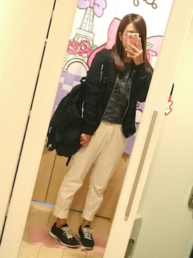 「アイテム（MA-1）」を使った、あーりさん（レディース・153cm・20代）の秋コーディネート