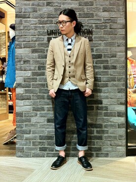 ぐっさんさん（メンズ・170cm）の春コーディネート