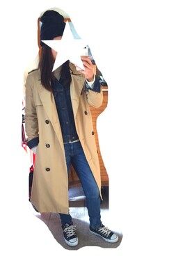「CONVERSE（コンバース）のconverse（コンバース） ALL STAR OX（オールスターOX）（スニーカー）」を使った、a;)fさん（レディース・155cm）の春コーディネート