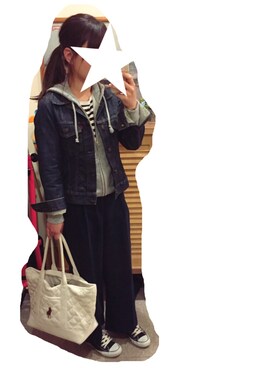 「CONVERSE（コンバース）のconverse（コンバース） ALL STAR OX（オールスターOX）（スニーカー）」を使った、a;)fさん（レディース・155cm）の春コーディネート