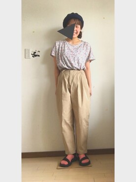 「スポサン」｜「アイテム（ハンチング/ベレー帽）」を使った、ｓａｃｈｉさん（レディース・155cm）の春コーディネート
