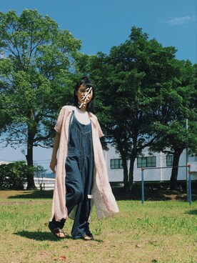 「Ray Cassin」｜「アイテム（オールインワン・サロペット）」を使った、小 芥 子さん（レディース・158cm）の夏コーディネート